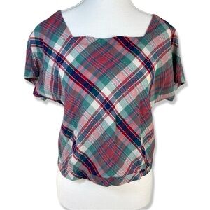 ⭐️MADEWELL Plaid Tie Back Top